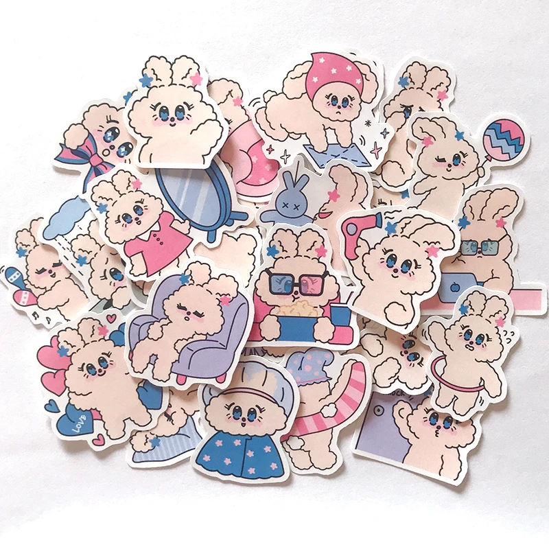 35 шт милый розовый наклейки кроликов/Скрапбукинг наклейки/декоративные