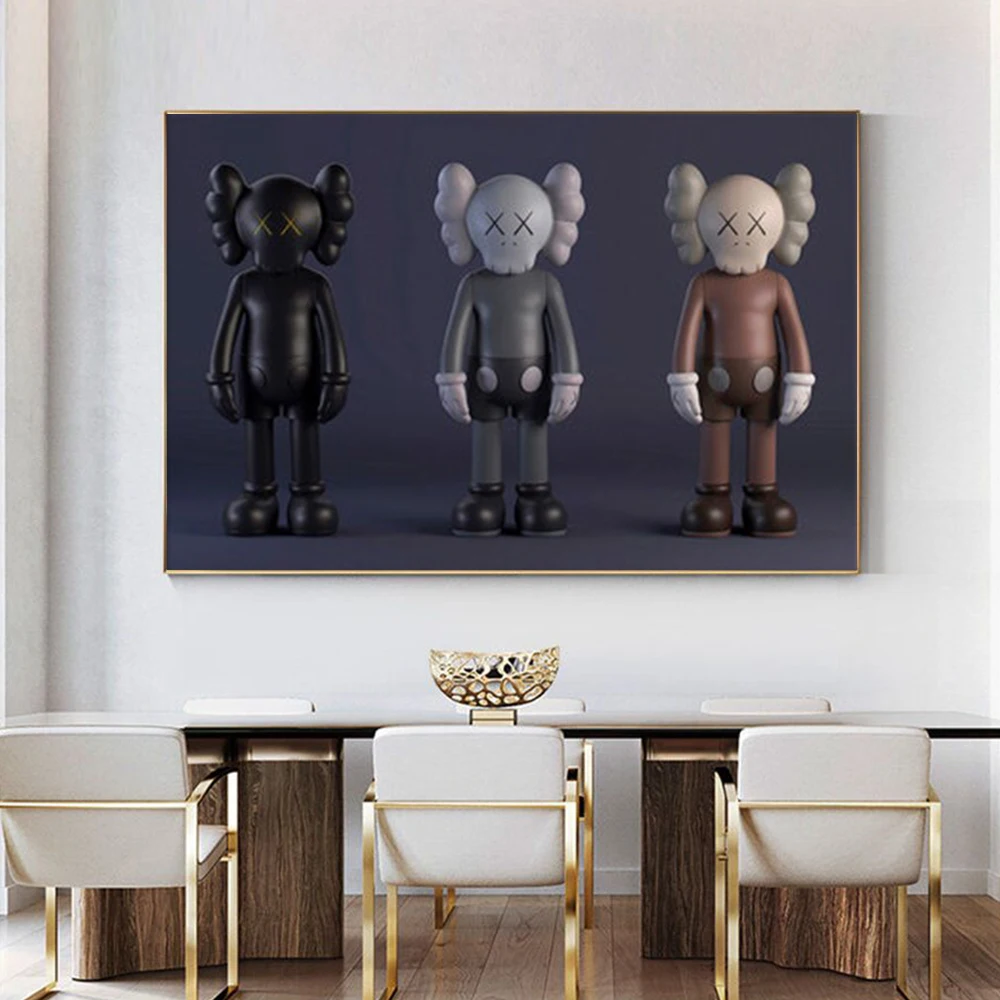 

Cartoon Head Down Cute Dolls Print Modern Pop Poster Decor Canvas Painting Wall Art Print Modern Anime Home Decoration Mural
