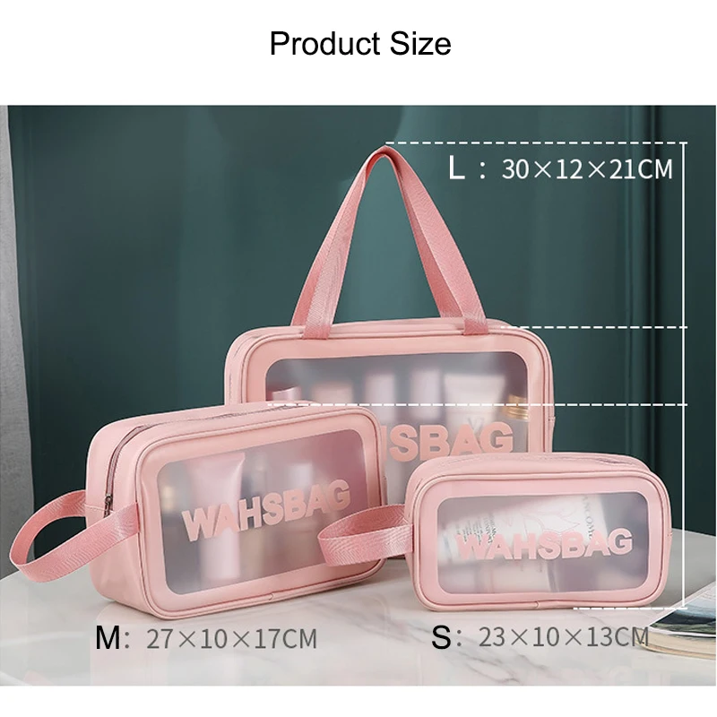 Большая водонепроницаемая прозрачная косметичка из ПВХ Женский чехол для