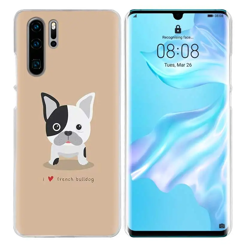 Французский бульдог чехол для huawei mate 30 20 10 P20 P30 Lite Pro P Smart Y9 Prime Honor 8A 8X 10i PC Чехлы для телефона
