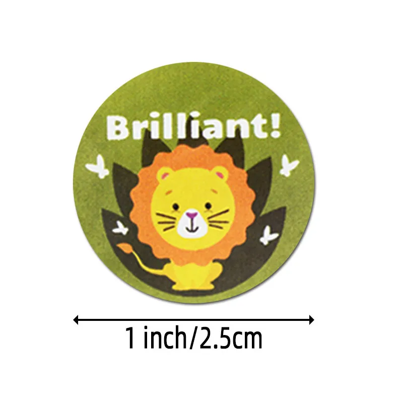 

Reward Sticker for Kids Mermaid Unicorn Animal Cute Pattern 500pcs/roll 1 inch 8 Designs School Teacher Supplies Child Sticker