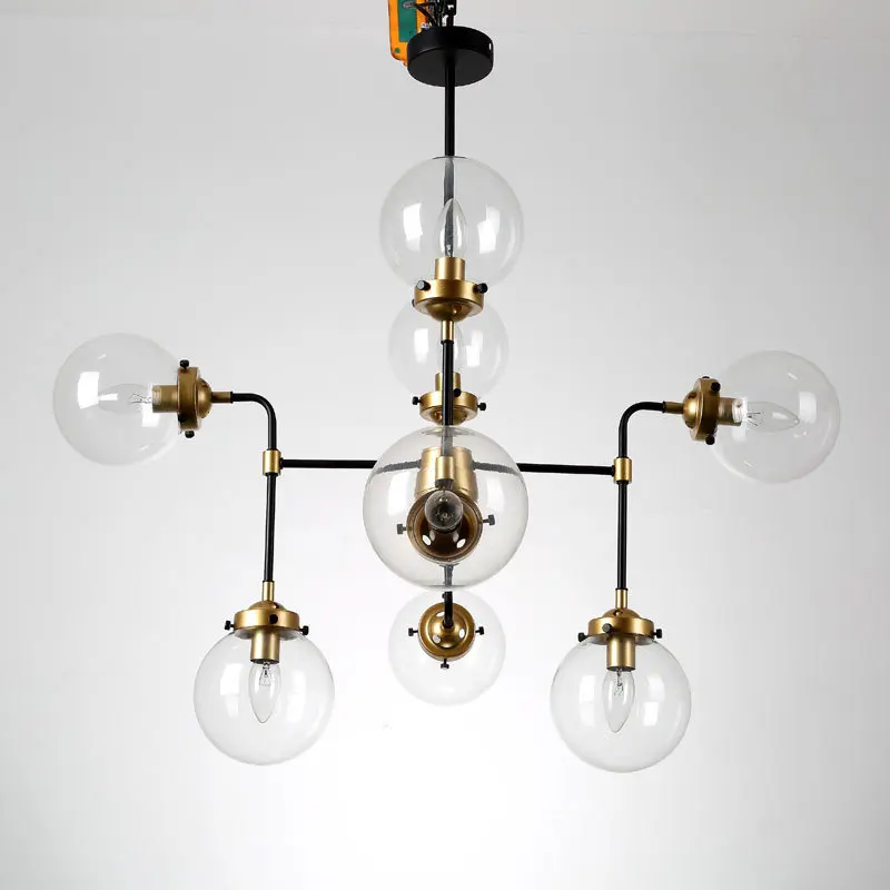 

Modern Glass Design Chandelier Lighting Living Room Kitchen Foyer Loft Lamp Lustre Decor Home Light Fixtures E14 110-220V