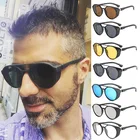 Солнцезащитные очки мужские круглые в стиле стимпанк, винтажные брендовые дизайнерские классические очки с защитой UV400 для вождения автомобиля