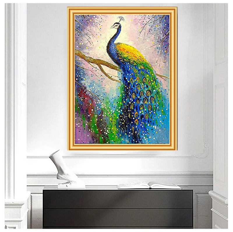 Алмазная 5D картина сделай сам животное павлин цветок алмазная вышивка мозаика