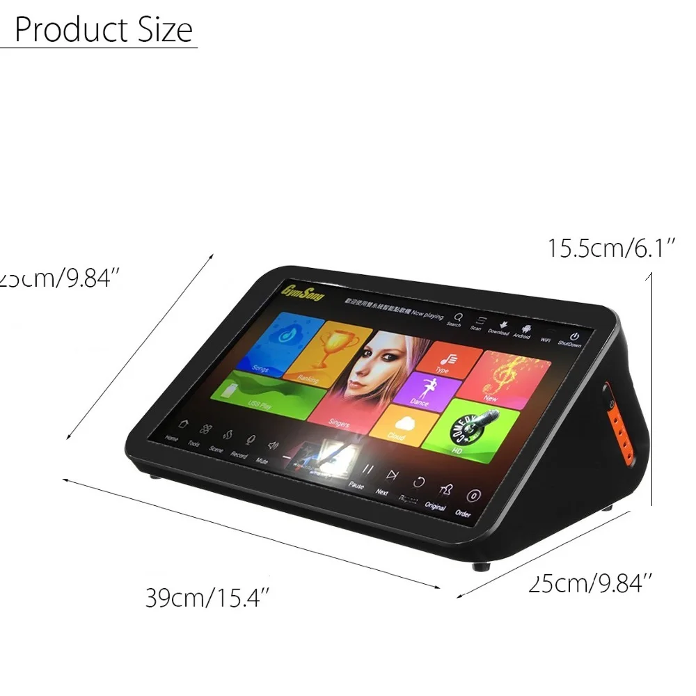 GymSong 15 6 &quotДомашний КТВ Поющий караоке плеер машина Android с 2 ТБ HDD песни сенсорный