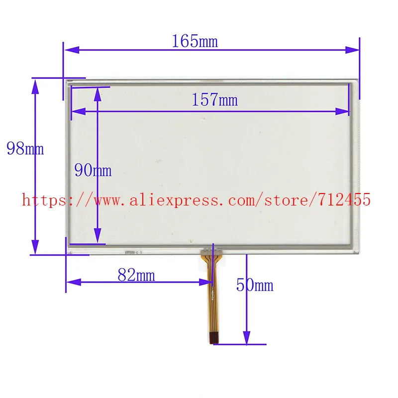 7-дюймовая сенсорная панель дигитайзер/сенсорная панель 0516-X123/03-TW