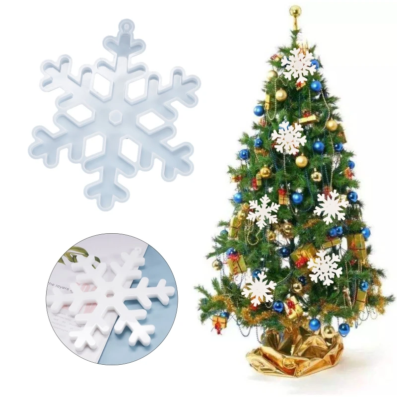 

Crystal Epoxy Resin Mold Christmas Snowflake Listed Pendant Casting Silicone Mould DIY Crafts Decoration Jewelry Making Tools