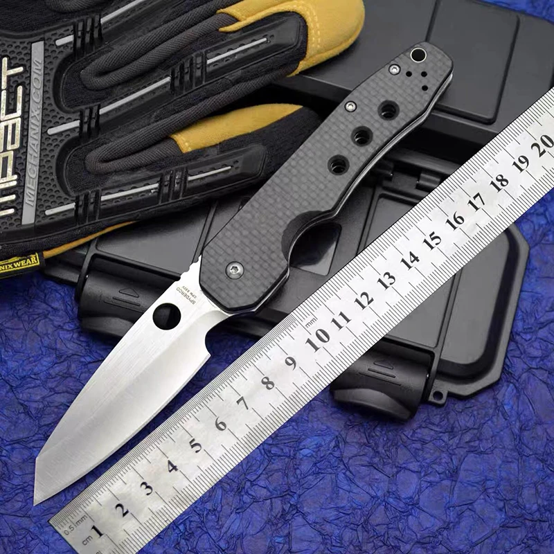 

Складной нож TUNAFIRE C240 с ручкой из углеродного волокна, S30V, стальное лезвие, тактический нож для выживания, Карманный Походный Мультитул для п...