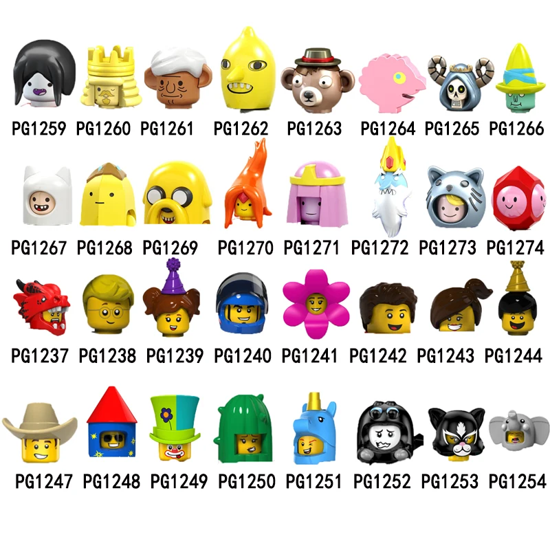 

PG8140 PG8141 PG8151 PG8152 Building Blocks Accessories Cartoon Character Figures Educational Toys For Children Gifts