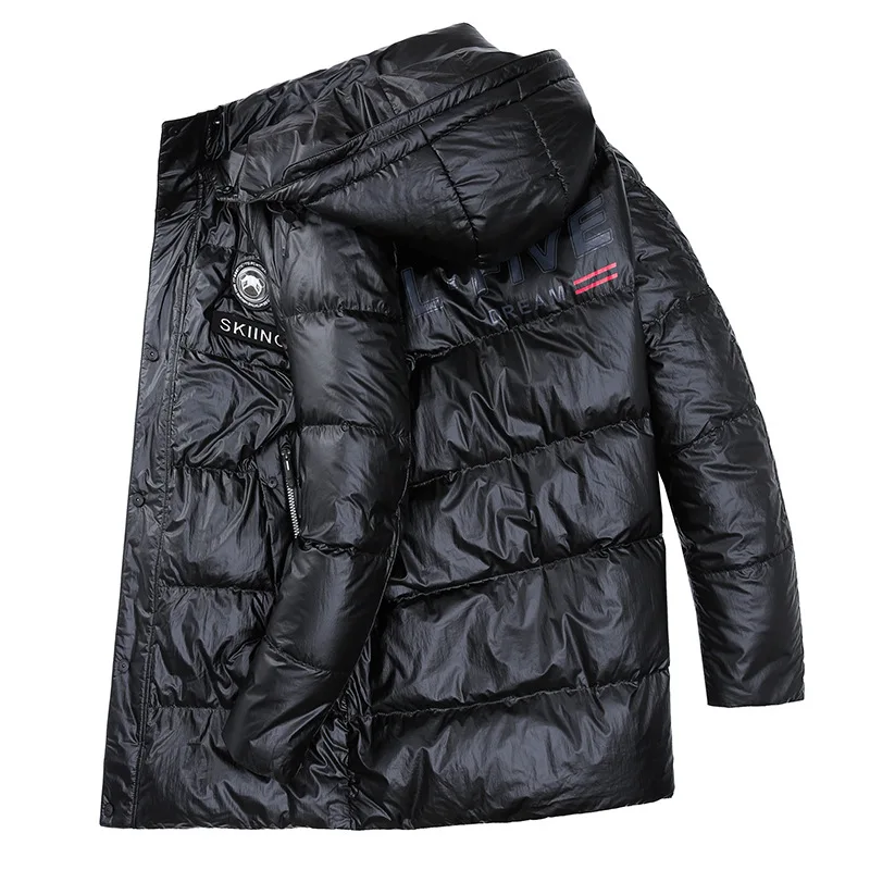 

down Upset jacket male han edition leisure men hooded long handsome coat wet winter new men's clothing manufacturers