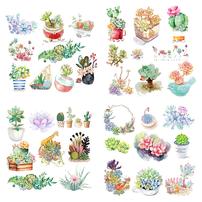 

Iron On patches Cartoon cactus set Heat transfer Stickers On Fabric Flower Stripes Badge Applique Thermo Transfers For Clothes