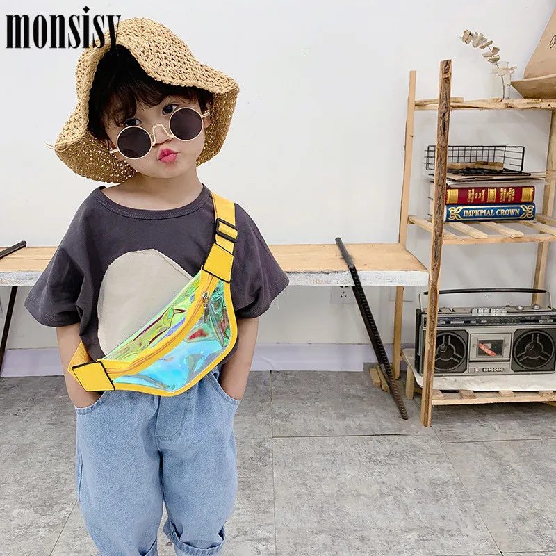 Поясная Сумка Monsisy Laser для мальчиков и девочек детская прозрачная нагрудная сумка