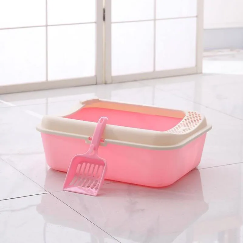 HIPET Pet Dog Cat Litter Box Toilet Bedpan Semi-closed Anti-Splash Puppy Teddy Indoor Toilet Supplys For Dogs Cats Litter Tray