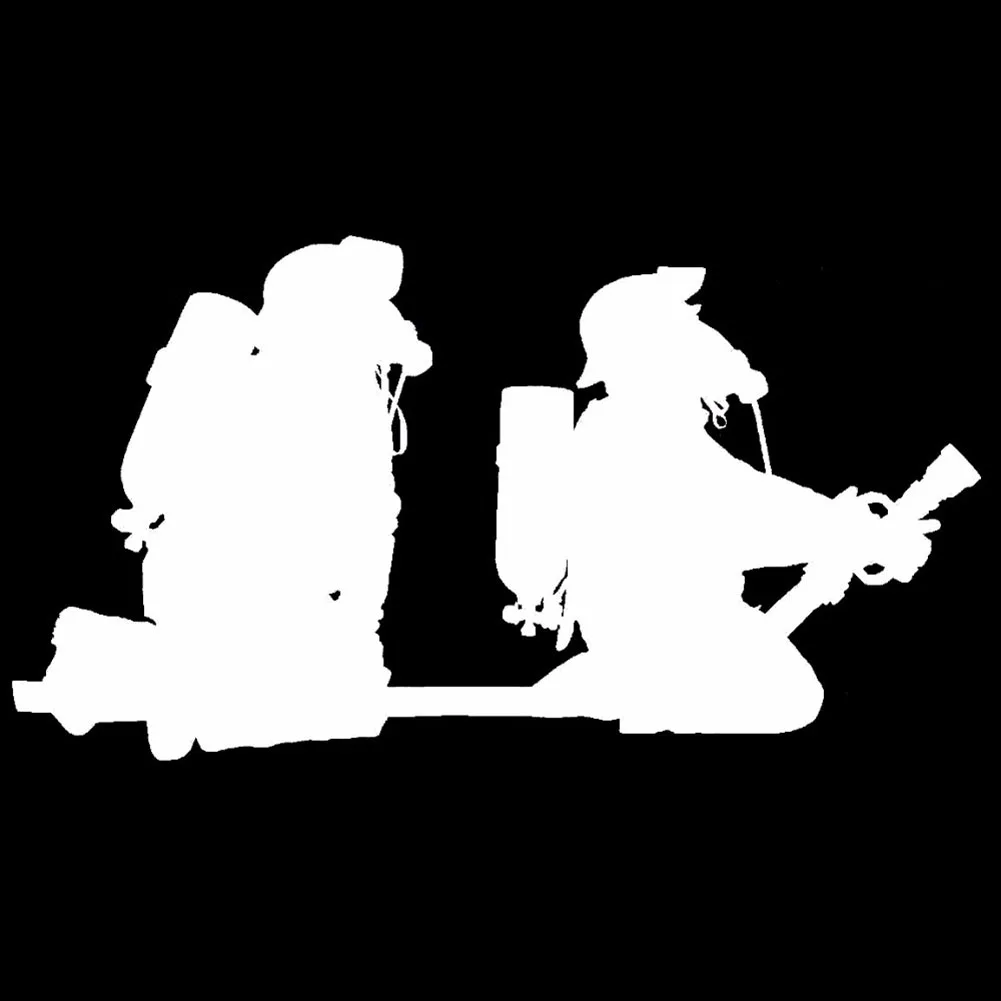 

Cartoon Fireman Firefighter Pattern Night Reflective PET Funny Car Sticker Decal