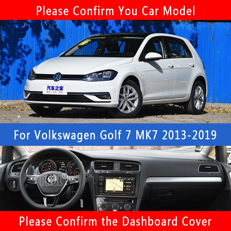 PNSL Car Dashboard Cover Dash Mat Pad Carpet For Volkswagen Golf 7 MK7 2013~2019 Sun block anti - slip uv keep wa | Автомобили и