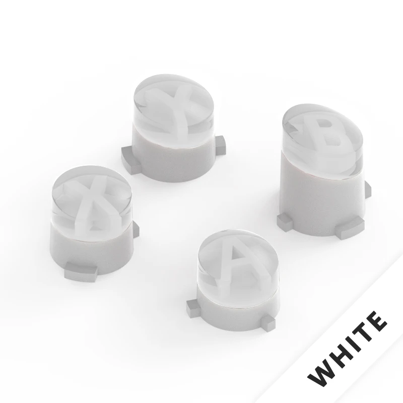 Transparent white Replacement Buttons ABXY Kit for Microsoft Xbox One/Slim Spare parts Button For Xbox One Elite Wireless Controller Accessories - Цвет: Transparent white