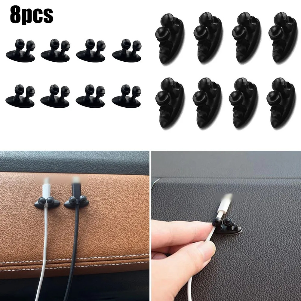 

8PCS Cable Organizer 3 In1 Cable Clips Management Holder Cord Wire Line Organizer FOR Car Fixed TV Lines USB Lines