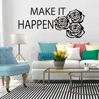 rose decals vinyl wall stickers removable home decor bedroom living room flower art murals self adhesive c13 21