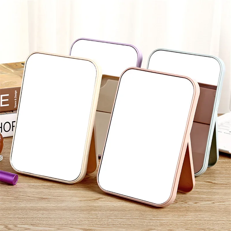 Многоцветные материалы ABS портативное складное зеркало для макияжа