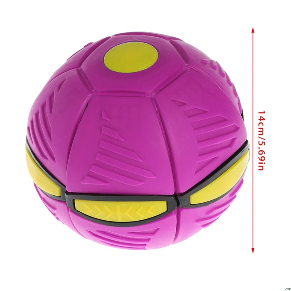 

Elastic Flat Deformation Ball Outdoor Training Toys Exploding Flying Saucer Deforming Ball Magic Vent Ball Funny Flat Throw Toy