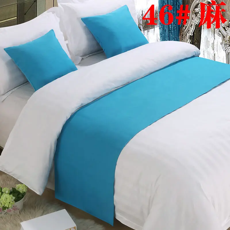 Роскошный Твердый комплект постельного бегуна для гостиницы шарф протектор