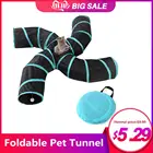 Складной туннель для кошек, 14 видов, 2345 отверстий, трубка для домашних животных, складная игровая игрушка s-типа для использования в помещении и на улице, тренировочная игрушка для котят и щенков товары для живот