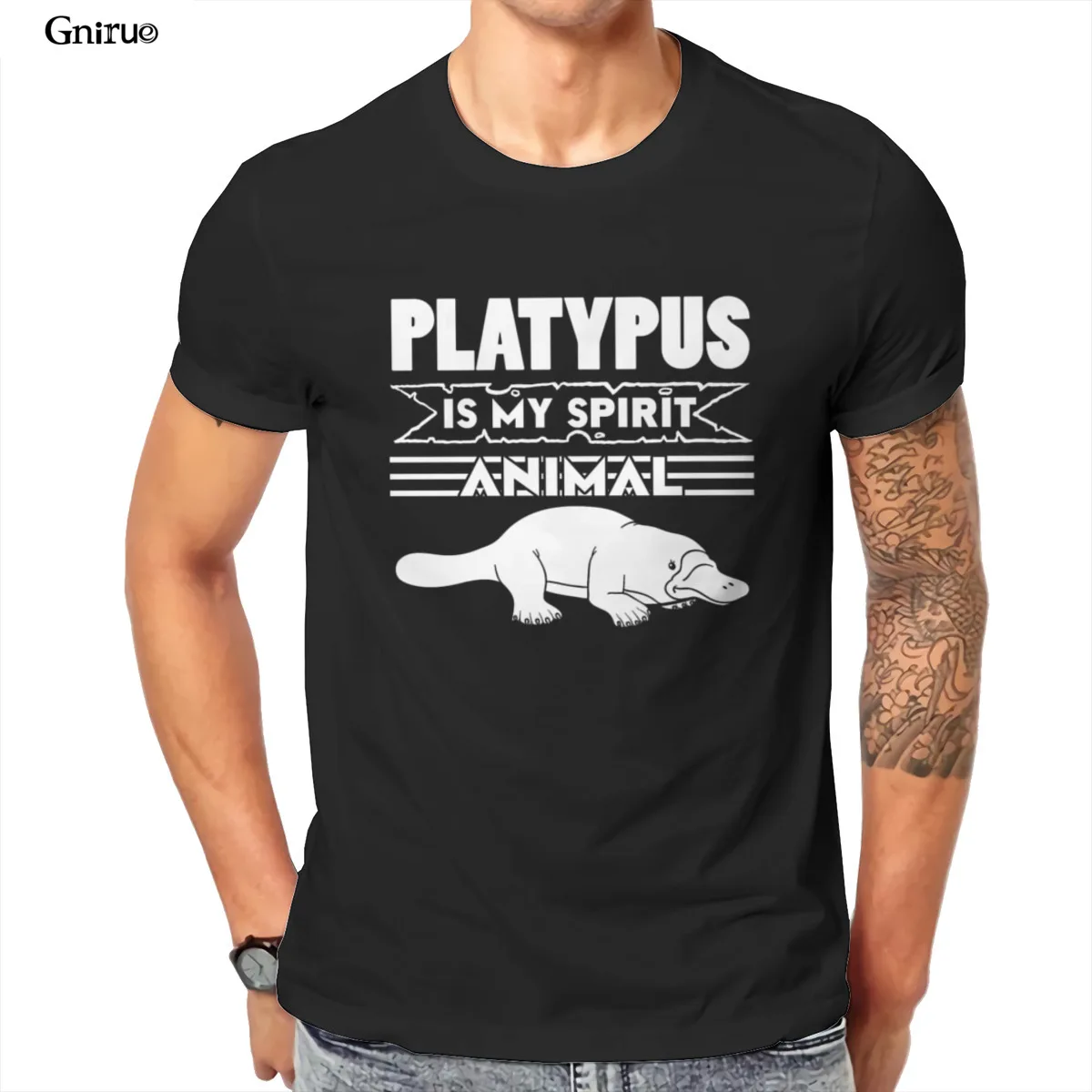 

Wholesale Platypus Is My Spirit Animal Shirt Unisex Tri-Blend T-Shirt Streetwear Groot HipHop KoreanStyle Male Clothing 105170