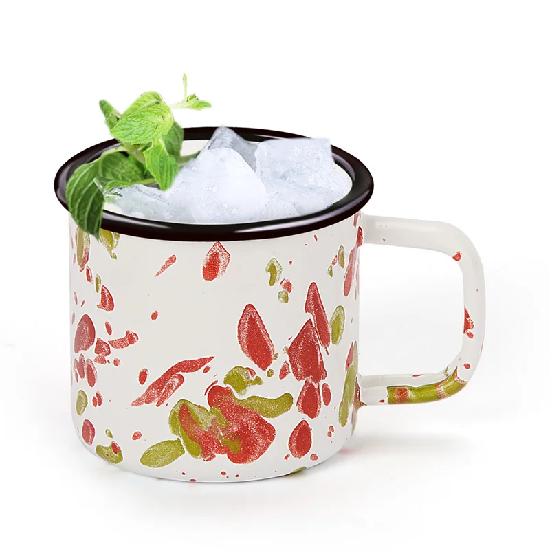 Классическая Ретро кружка из толстой нержавеющей стали с цветным покрытием