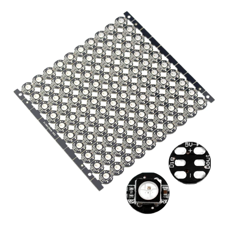 10-100 шт. ws2812 ws2812b светодиоды чип встроенный 5050 SMD led печатная плата с черным