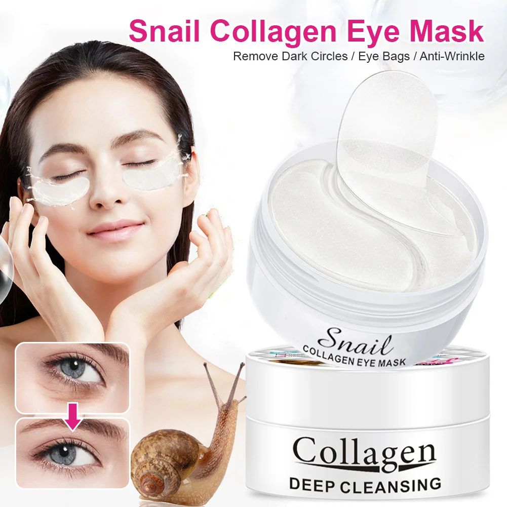 

Snail Collagen Eye Mask Remove Dark Circles Eye Bags Anti-Wrinkles Eye Patches Anti-Aging Moisturize Moisturizing Eye Skin Care