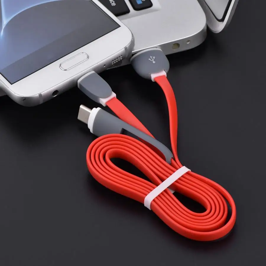 2 в 1 Micro USB и USB-C type C кабель для быстрой зарядки и TPE кабель для передачи данных для samsung Xiaomi huawei телефонов планшетов