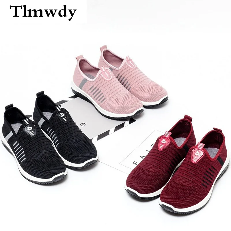 

2021 Spring New Ladies Vulcanized Shoes Women Sneakers Comfortable Breathable Mesh Women's Casual Shallow Walking Female Flats
