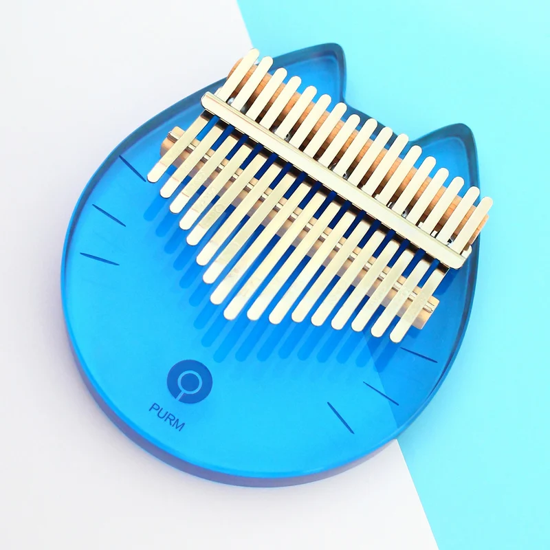 17 teclas Kalimba acricio pulgar Piano Mbira instrument ento de teclado transpartransparente Ente con sintonizador martillo + Gig Bag|Пианино|