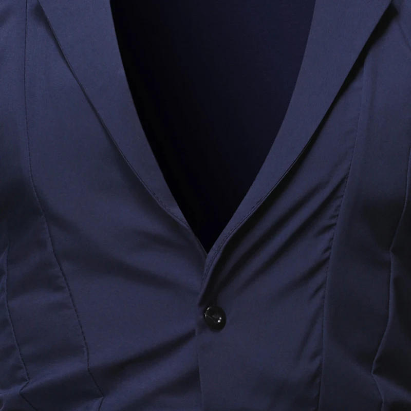 Мужские рубашки Slim Fit с длинным рукавом, повседневный Одноцветный костюм с воротником, деловая сорочка Homme, Мужская облегающая Классическая мужская рубашка