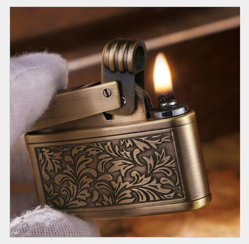 Креативная керосиновая Зажигалка в стиле ретро подарок для курения мужчин