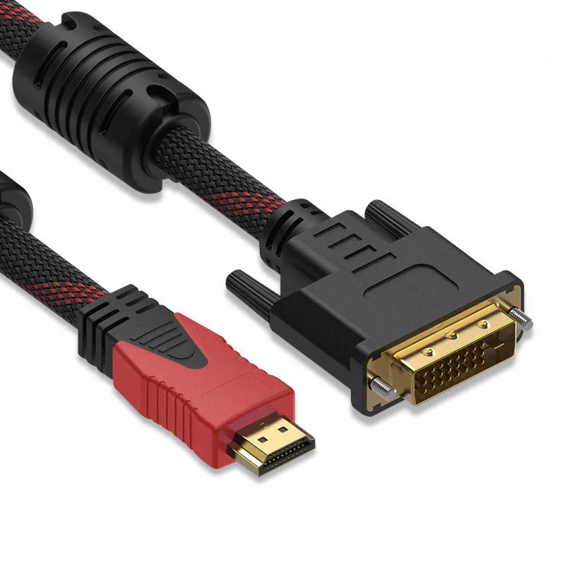 Высокая Скорость DVI Кабель HDMI Переходник 24 + 1 pin D Позолоченные dvi поддерживает 3D