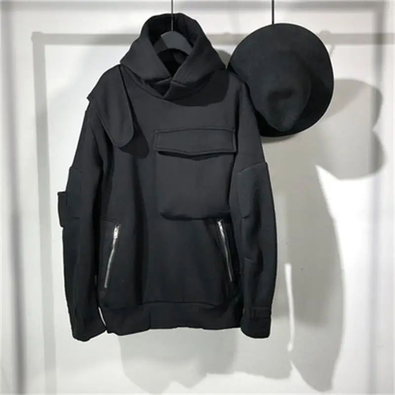 Men's Long-Sleeved Hoodie Spring And Autumn New Work Style Youth And Vitality Hip Hop Fashion Casual Loose Large Size Jacket