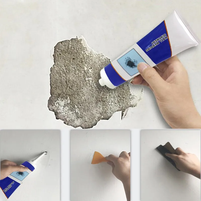 

New Wall Mending Agent Wall Repair Cream Wall Crack Nail Repair Agent Walls Peeling Graffiti Gap Repair paste With scraper
