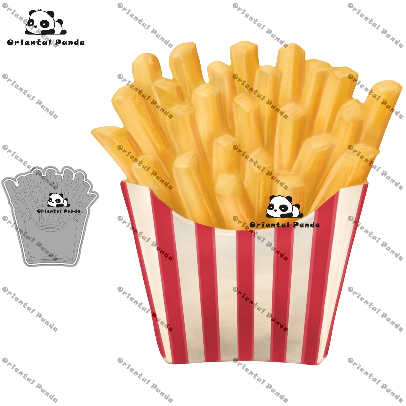 

New Dies 2020 In the Garden Lily Metal Fries Dies diy Dies photo album cutting dies Scrapbooking Stencil Die new 2021 die Food