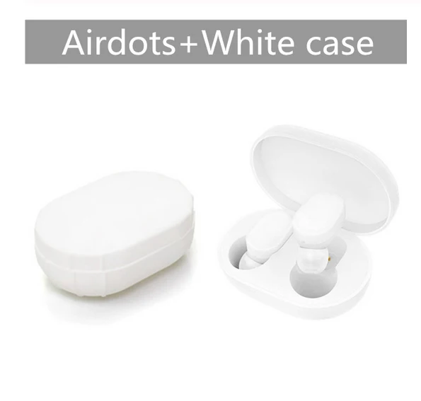 add white case Xiao mi AirDots Youth Bluetooth 5,0 TWS наушники Tap control mi гарнитура с зарядным устройством 6,5 г Handsfree AI control Белый - Цвет: add white case