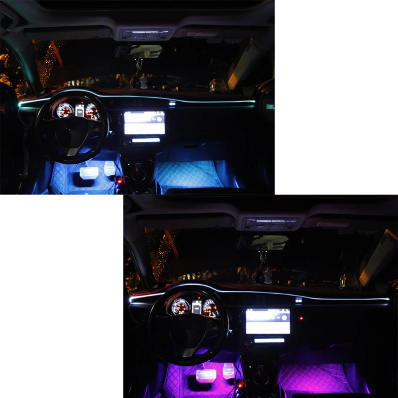 

RGB LED Strip Light APP Bluetooth Control for Car Interior Atmosphere Light Lamp MOLE