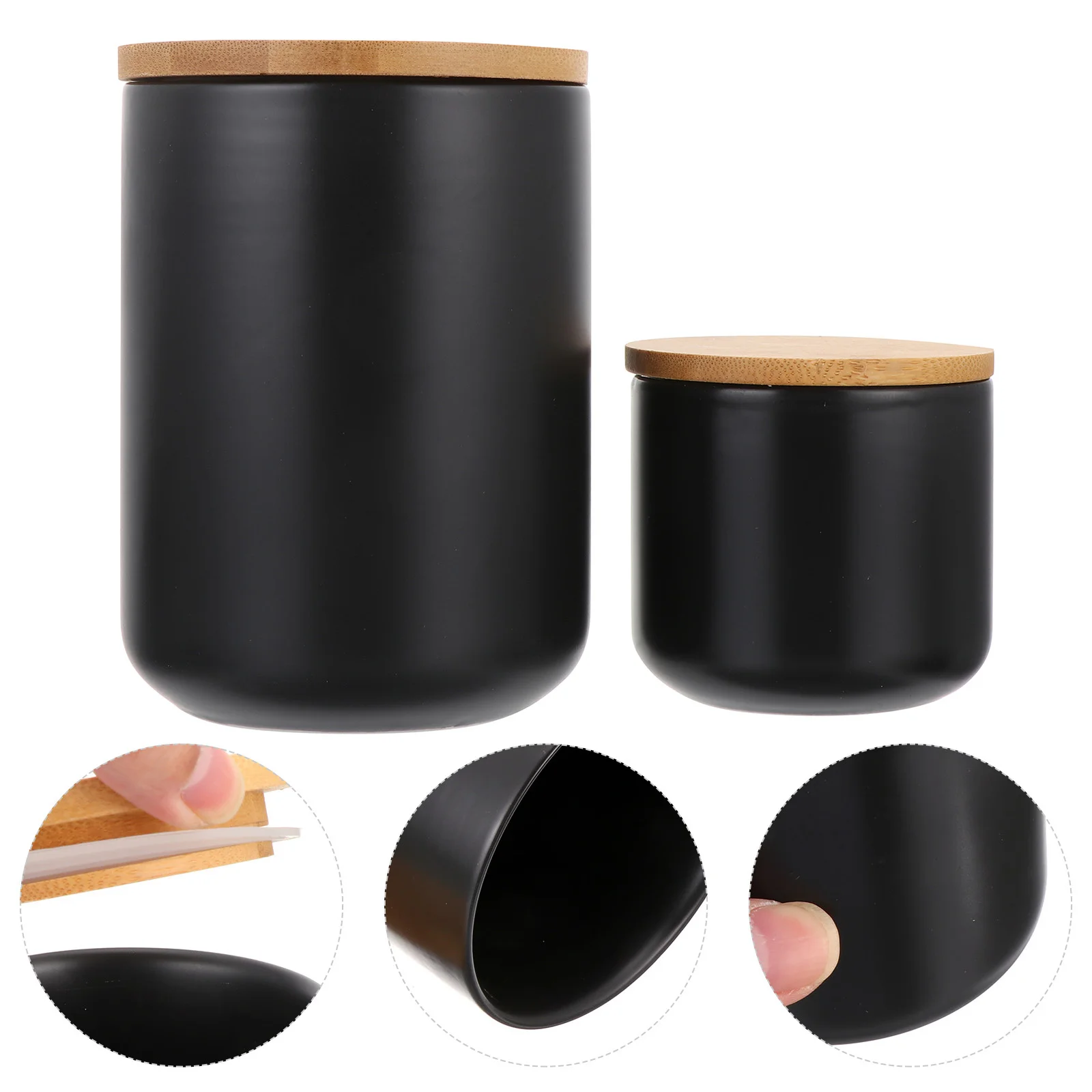 

Керамическая банка для хранения, 2 шт., бутылка для хранения зерна, герметичная банка для бобов с крышками