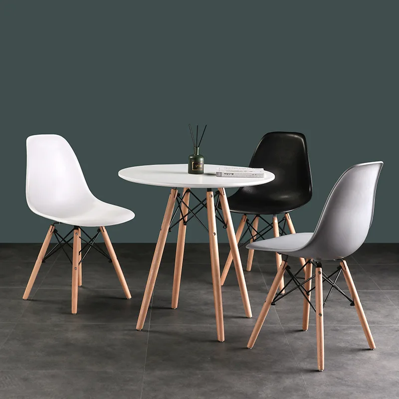 Table solid wood nordic fashion dining table simple modern plate casual coffee reception negotiation | Мебель