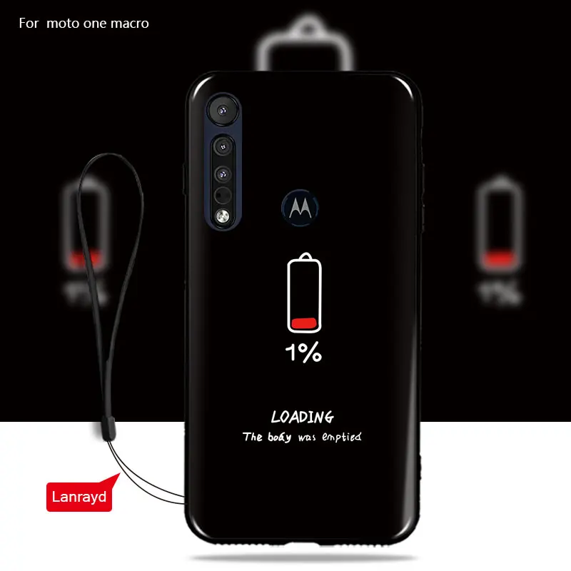 Чехол для Moto one macro из мягкого ТПУ силикона с модным рисунком Motorola G8 Play Funda Мягкий