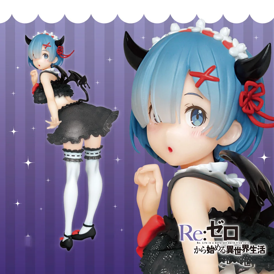 

Anime Re Life In A Different World From Zero Rem Pretty Little Devil PVC Action Figure Collection Model Ornament Toys Gifts