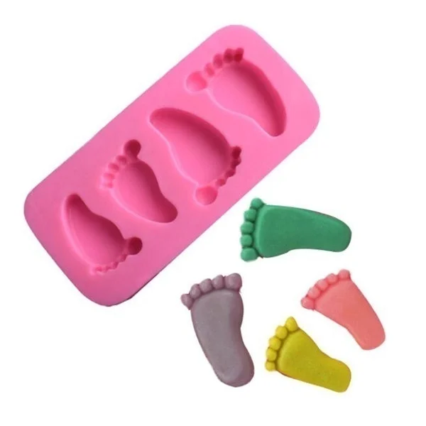 

New Cake Mold baby foot Silicone Mold Chocolate Fondant Cake Decorating Baking Tool Bakeware Pudding baking Paste Mold