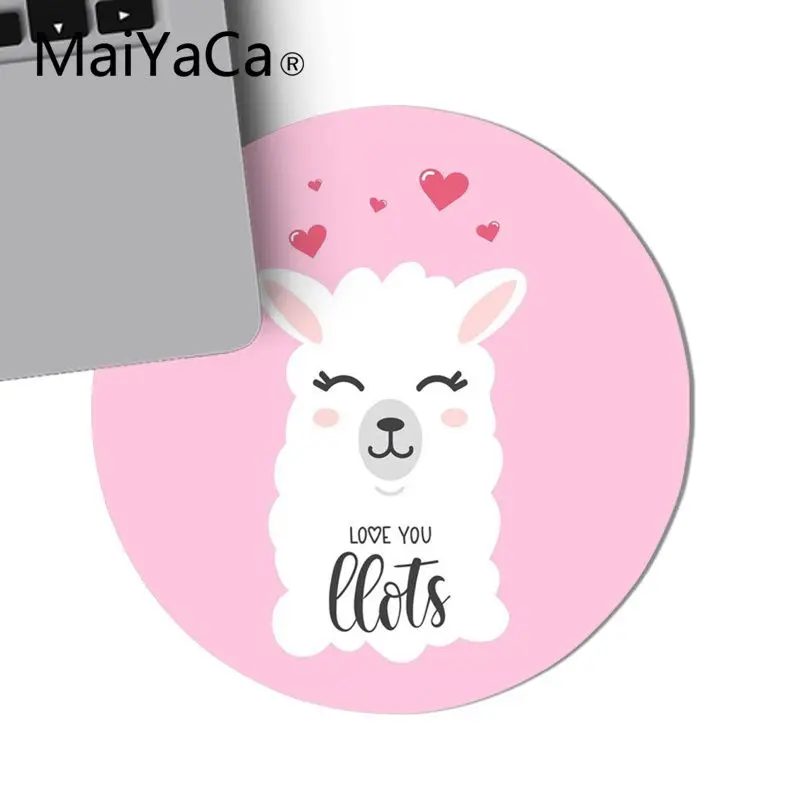 maiyaca lama llama alpacas animal keyboard gaming mousepads anti slip laptop pc mice pad mat 220x220mm circular mouse pad free global shipping