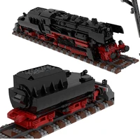 moc german class 52 80 steam locomotive building blocks kit vapour train assemble model vehicle toys for children birthday gift