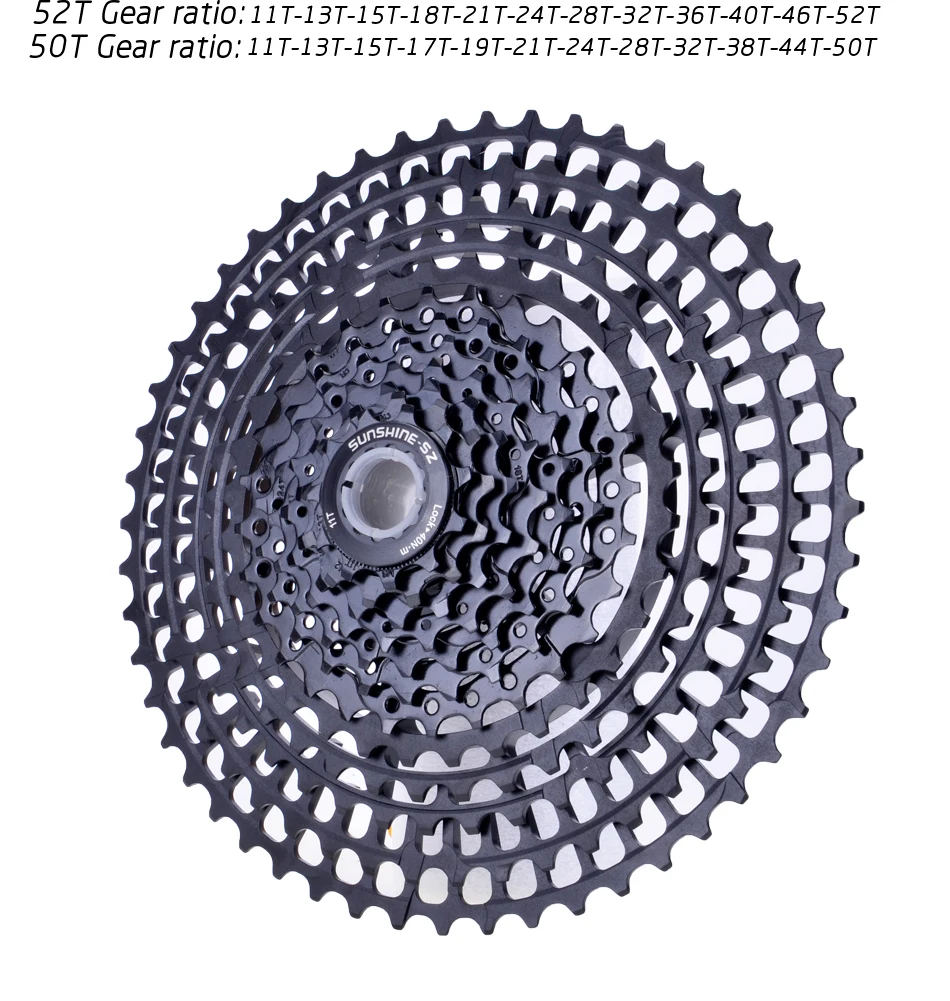 SUNSHNE MTB 11 Geschwindigkeit 11-50 t кассетт 365 г ультралайхт Fahrrad Freilauf 11 t Fahrrad Teile Berg мех shimano M9000 M800