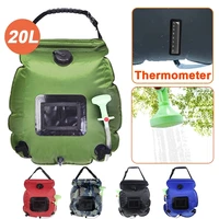 20l water bag solar outdoor shower backpack portable hiking camping shower switchable bath bag head camping equipment